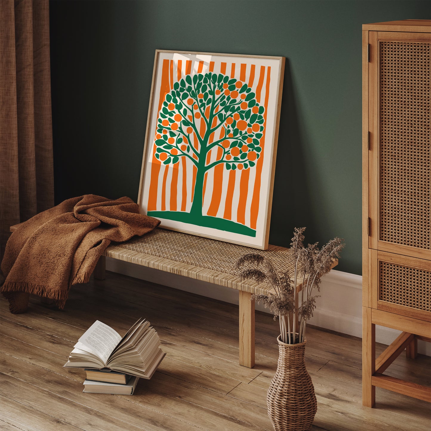 Orange Tree Kitchen Wall Art Decor