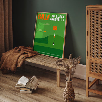 Minimal Golf Quote Poster