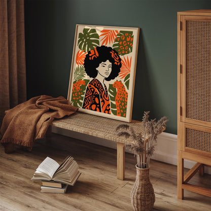 Afrohemian Divine Woman Art Poster