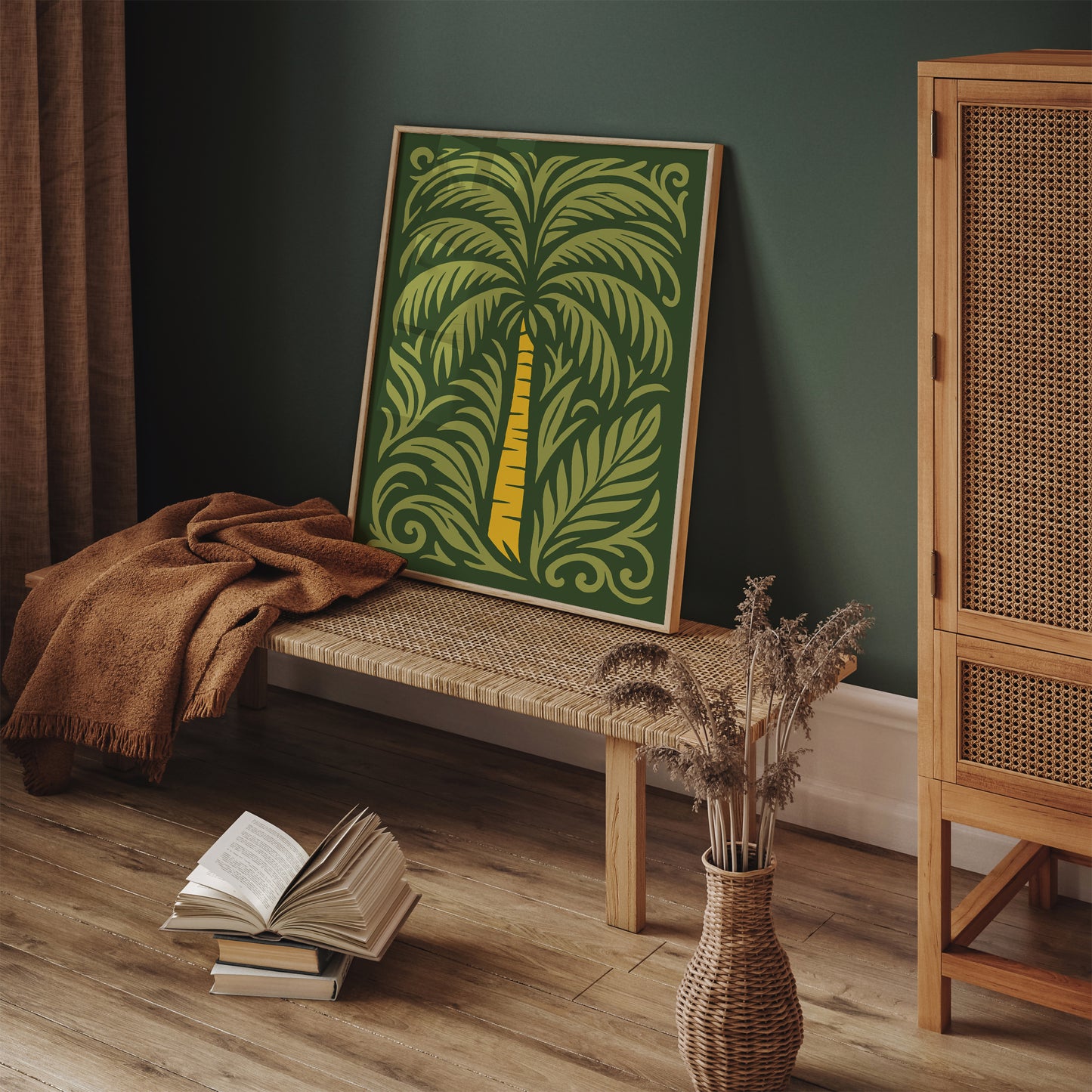Green Tropical Palm Tree Poster - Bohemian Home Decor 2026