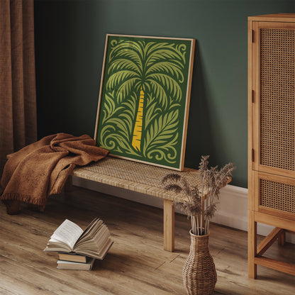 Green Tropical Palm Tree Poster - Bohemian Home Decor 2026