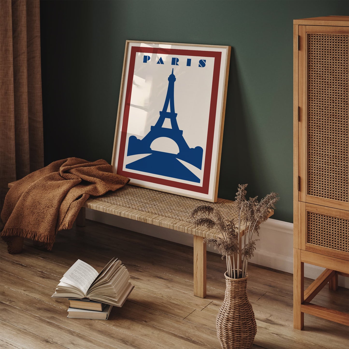 Paris Travel Poster - Retro Minimalist Art Print