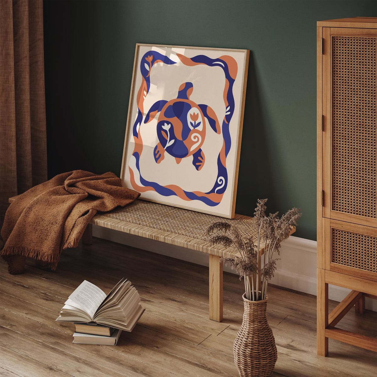 Abstract Turtle Animal Art Poster