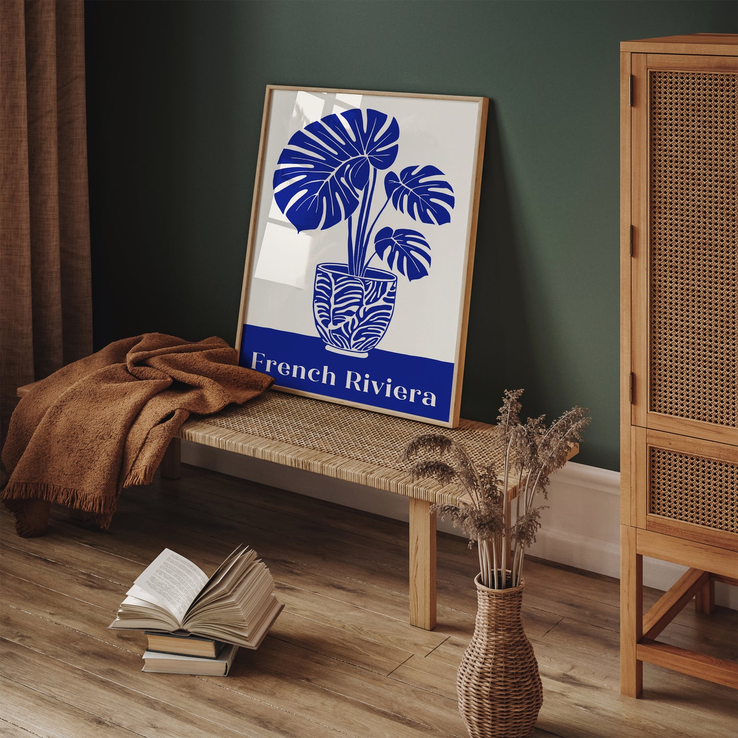 French Riviera, Monstera Plant Wall Art 2024