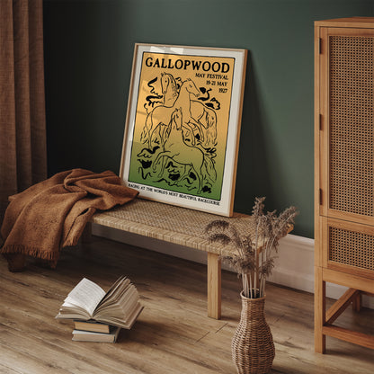 Gallopwood Vintage Horse Racing Poster