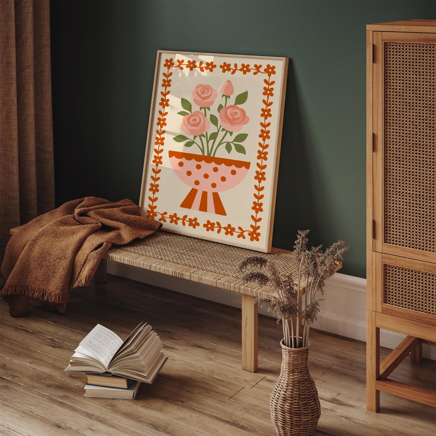 Retro Cute Flowers Poster 2026