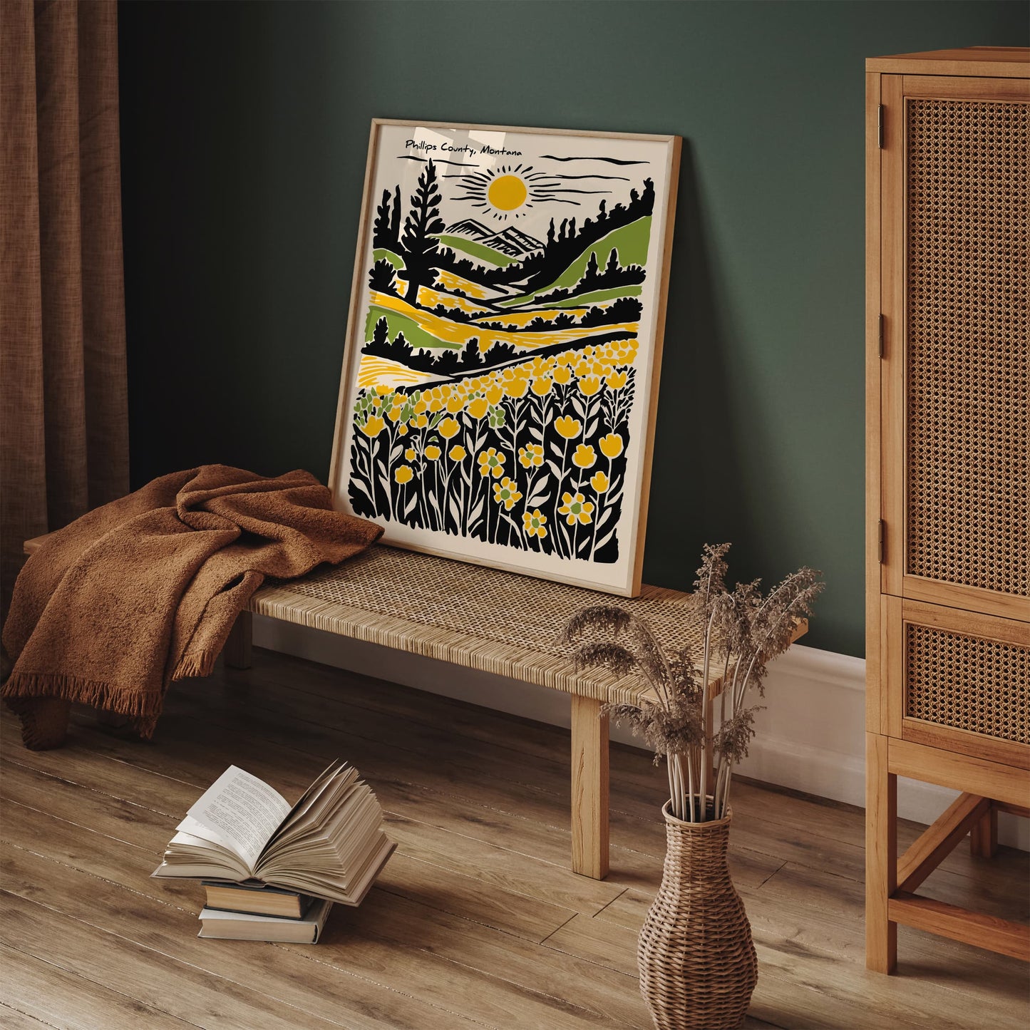 Phillips County Montana - Vintage Travel Wall Art Print