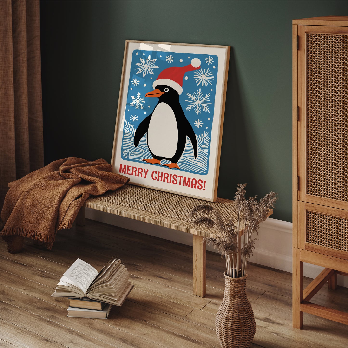 Merry Xmas Cute Penguin Poster