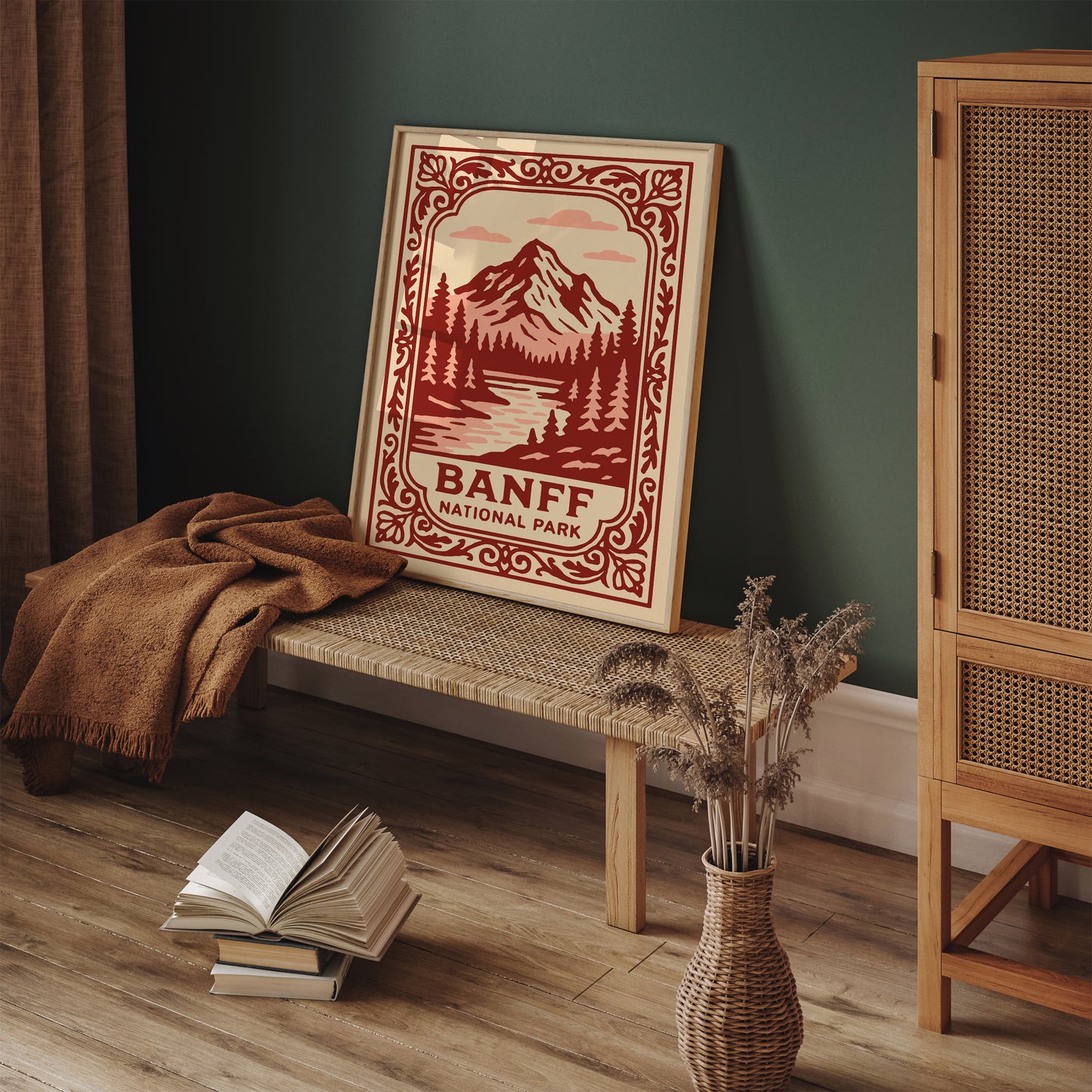 Banff National Park Poster - Rococo Landscape Travel Print