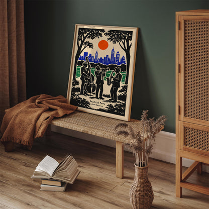 Central Park Jazz Session Poster