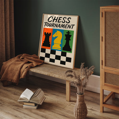 Chess Tournament Retro Poster