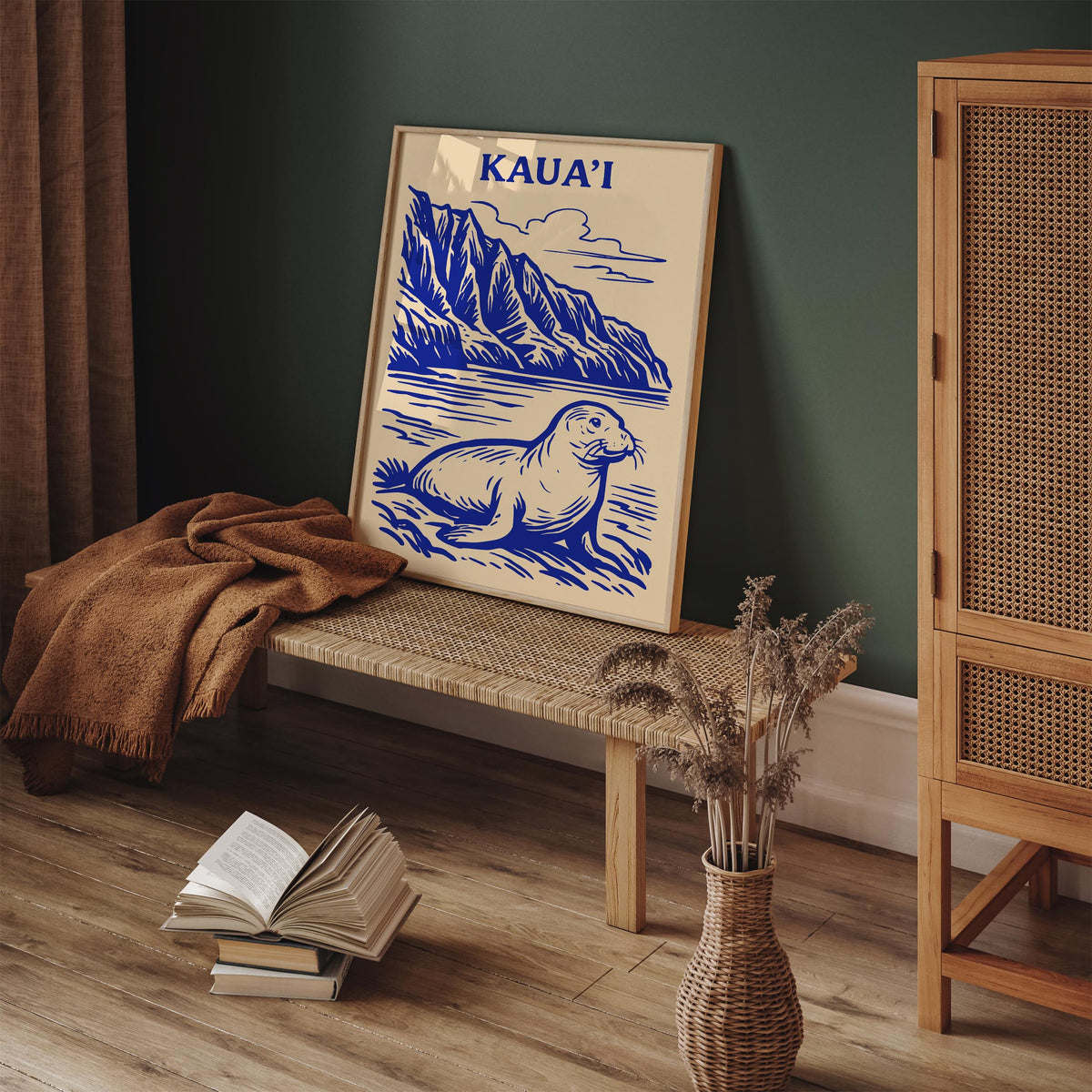 Kauai Hawaii Monk Seal Poipu Beach Art Poster