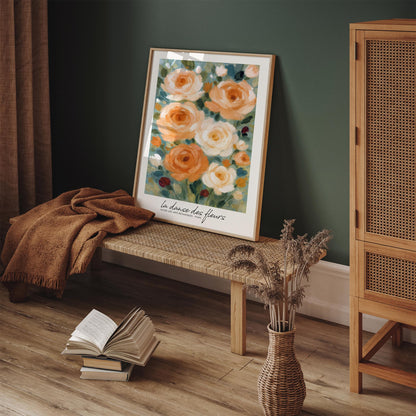 La Danse Des Fleurs Poster - French Botanical Wall Art