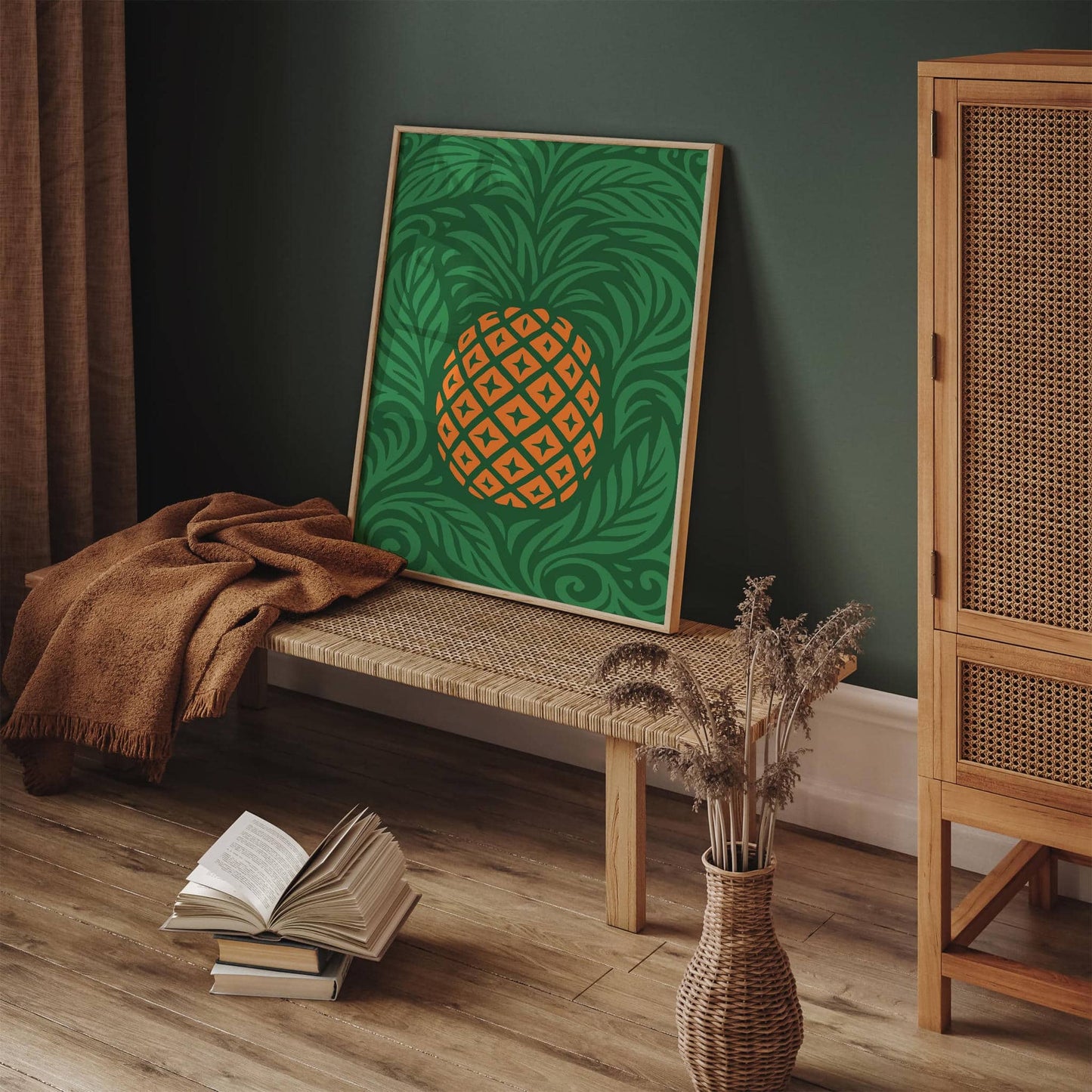 Kitchen Wall Art - Tropical Pineapple Print