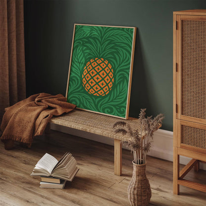 Kitchen Wall Art - Tropical Pineapple Print