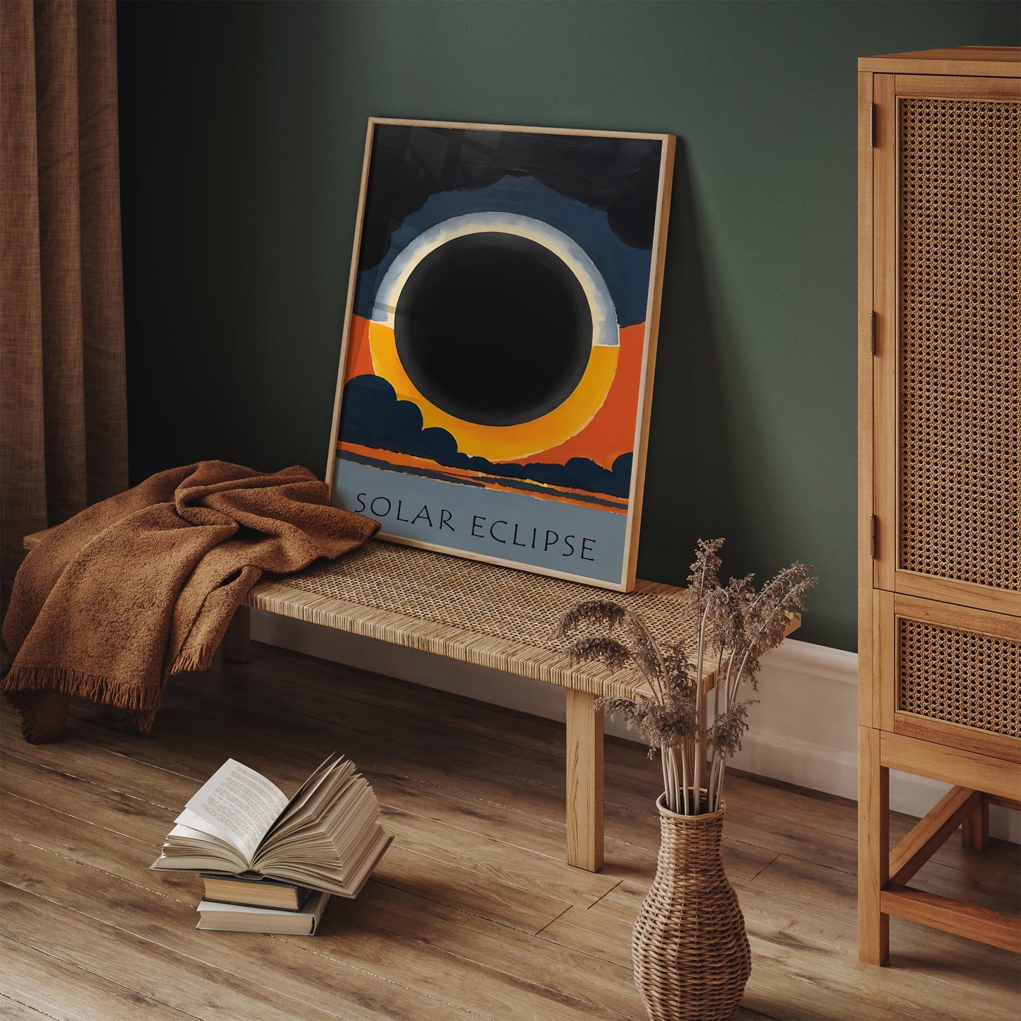 2024 Total Solar Eclipse Wall Art - Man Cave Wall Decor