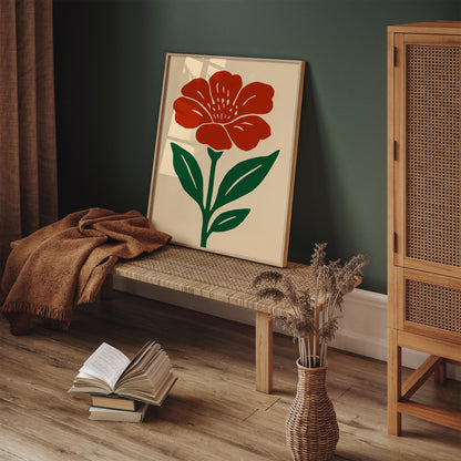 Red Flower Poster