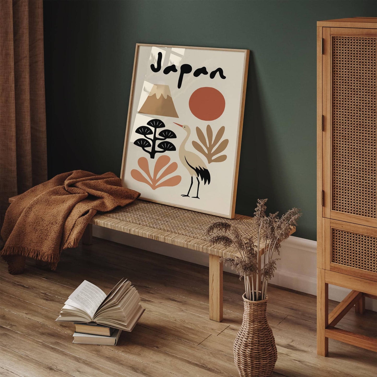 Japan Neutral Tones Travel Art Print