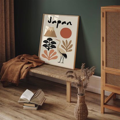 Japan Neutral Tones Travel Art Print