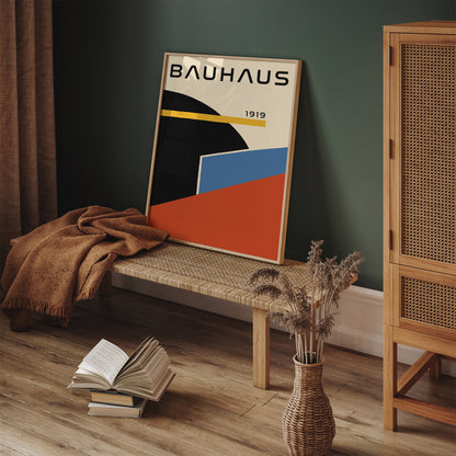 Minimalist Bauhaus Office Art Print