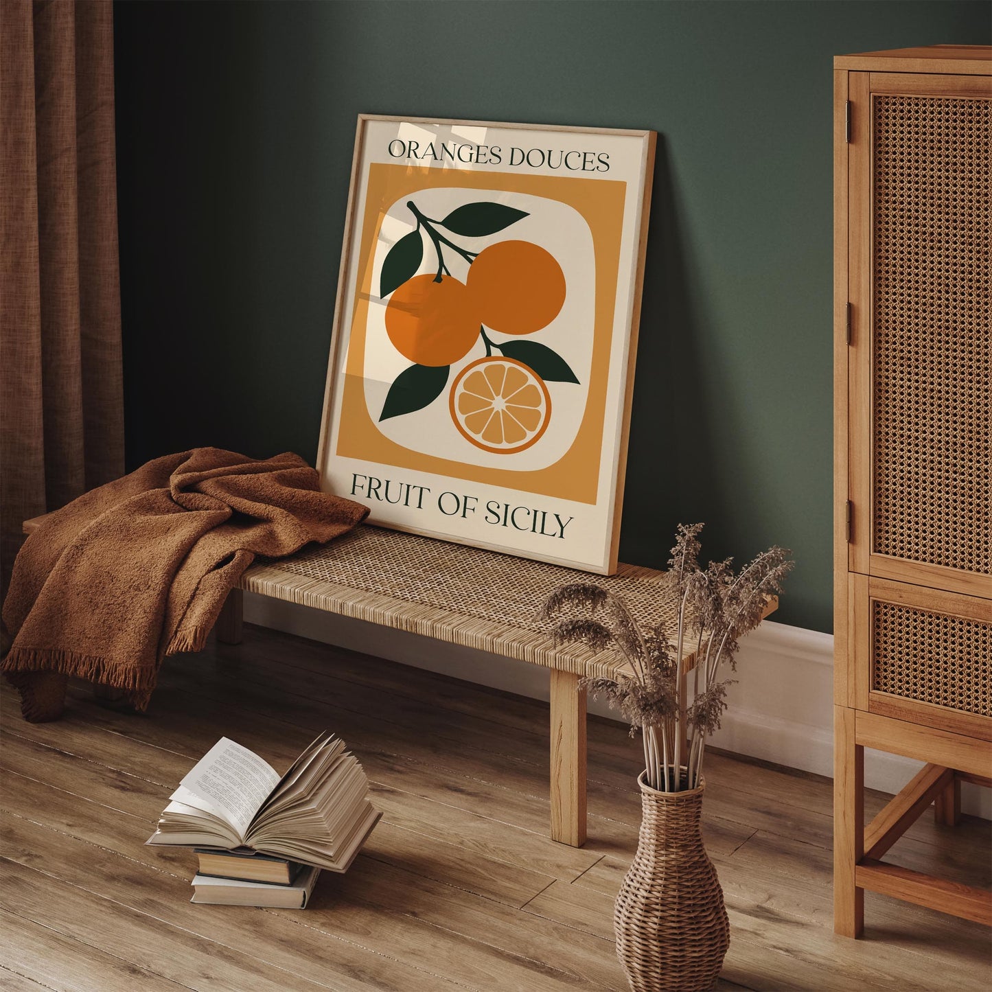 Oranges Douces Fruit of Sicily Poster