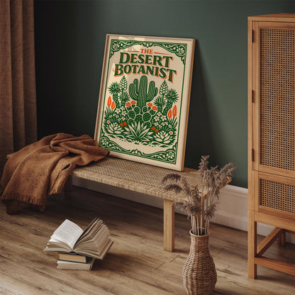 Desert Botanist Saguaro Cactus Art Poster