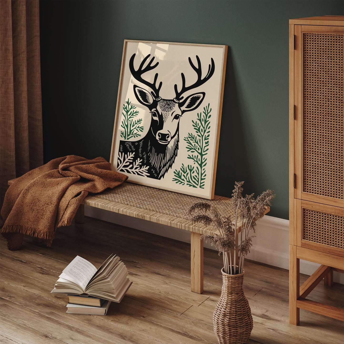 Reindeer Portrait Art Print