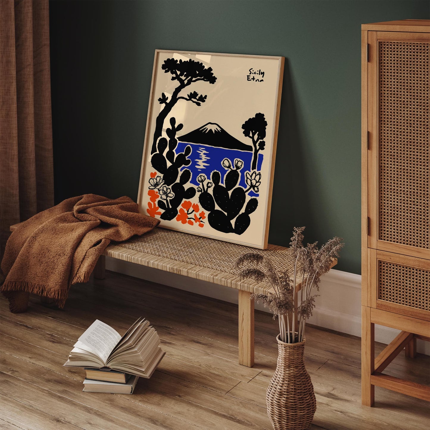 Mount Etna Sicily Poster - Italy Volcano Wall Art