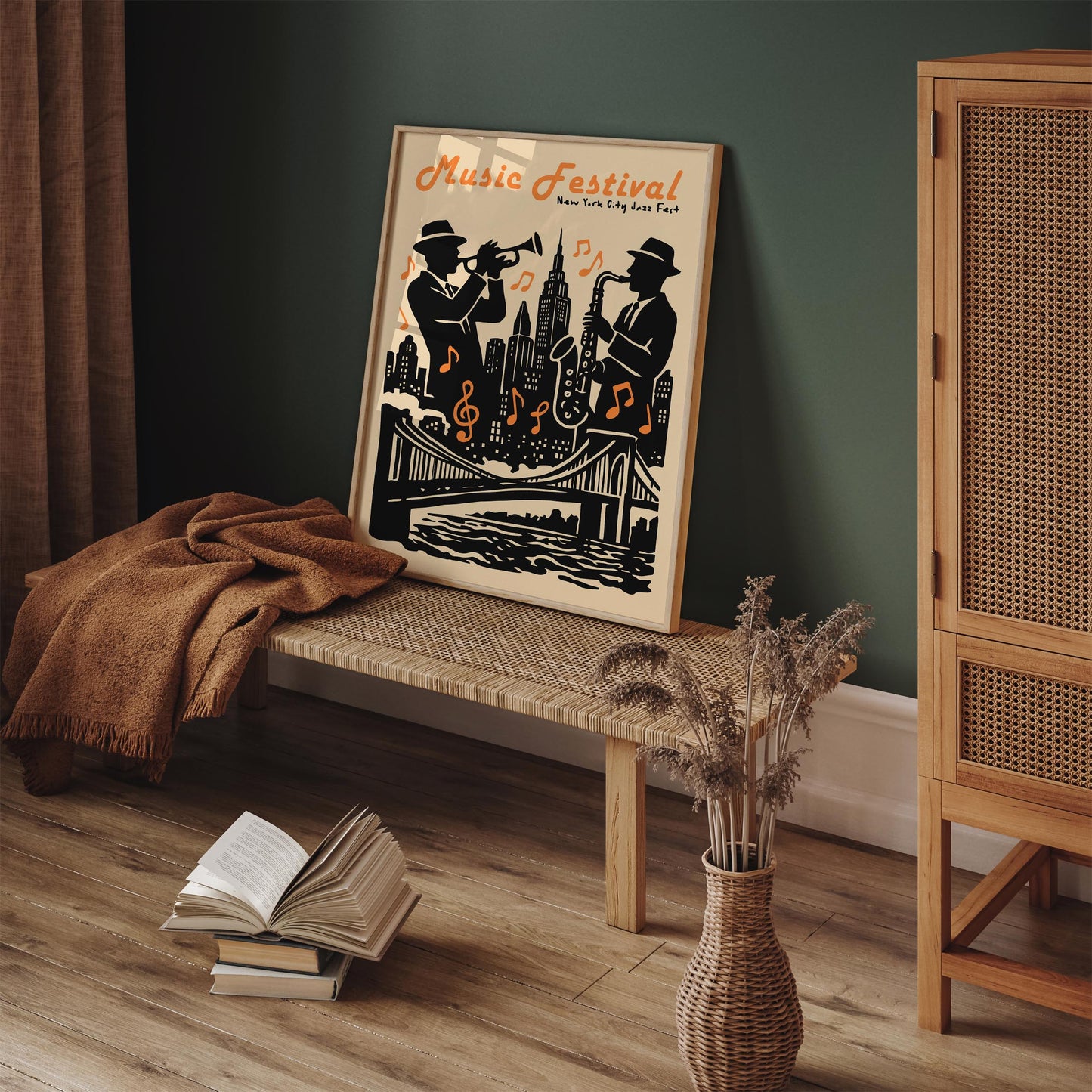 Music Festival Poster - Jazz Fest Retro Wall Art