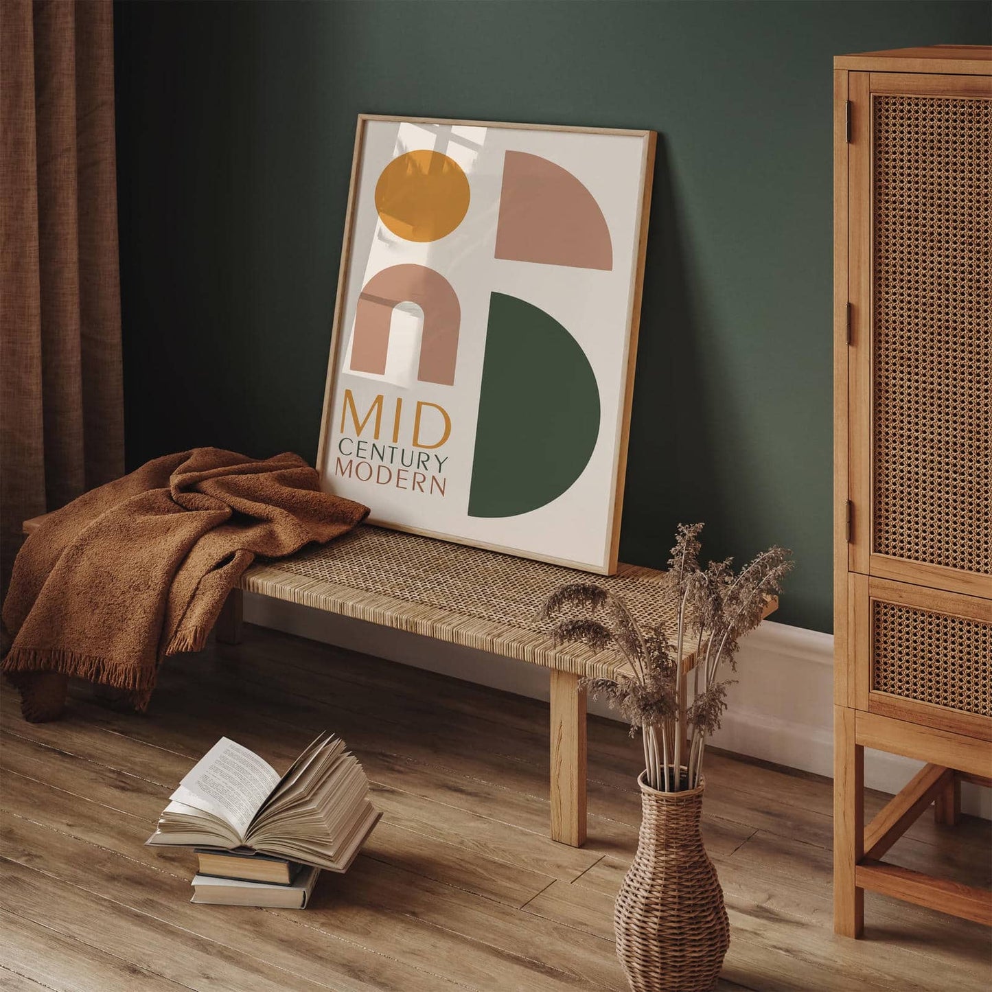 Mid Century Modern Geometric Art Print 2025