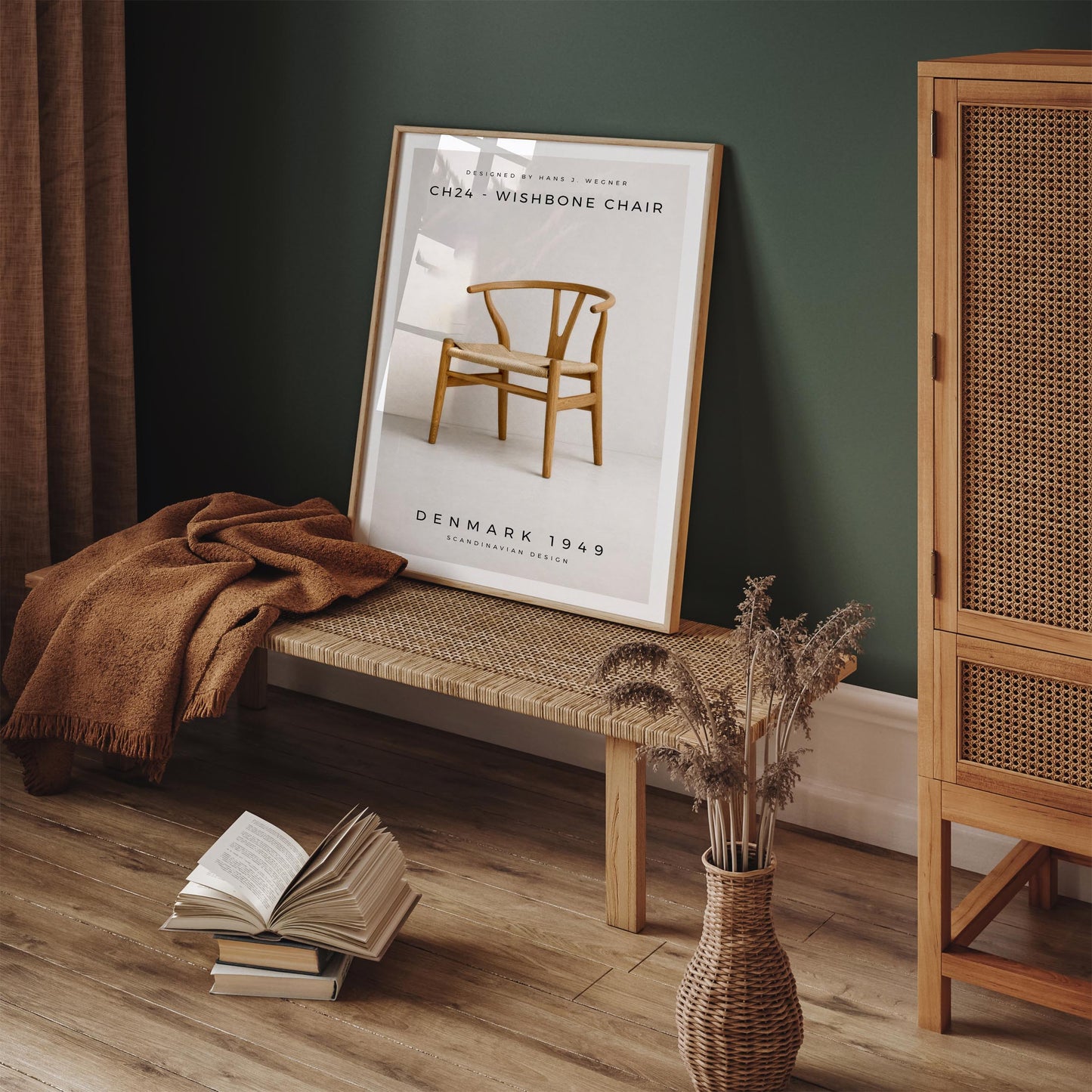 Wishbone Chair Nordic Design Poster