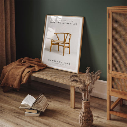 Wishbone Chair Nordic Design Poster