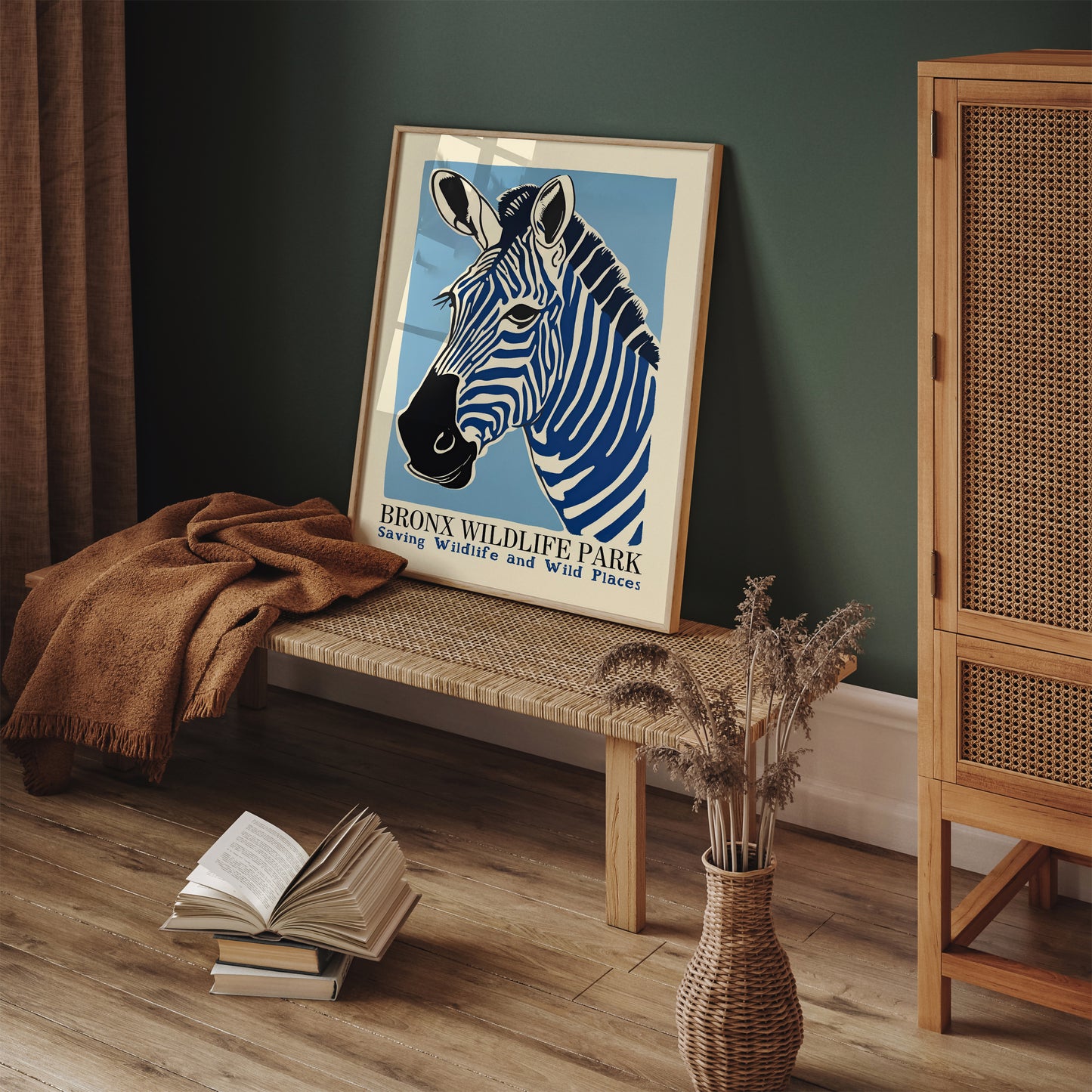 Bronx Zoo Vintage Zebra Poster