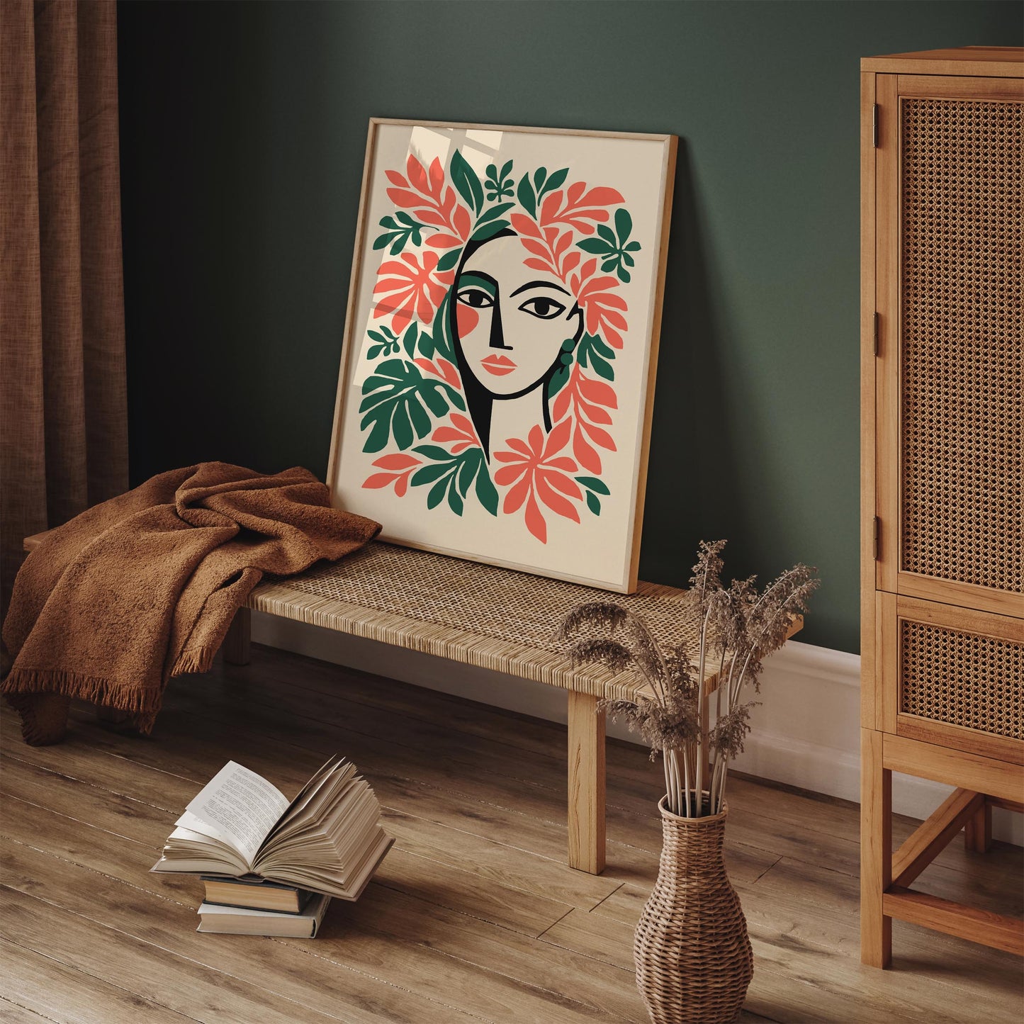 Girl in the Jungle Poster – Tropical Nature Wall Art Print