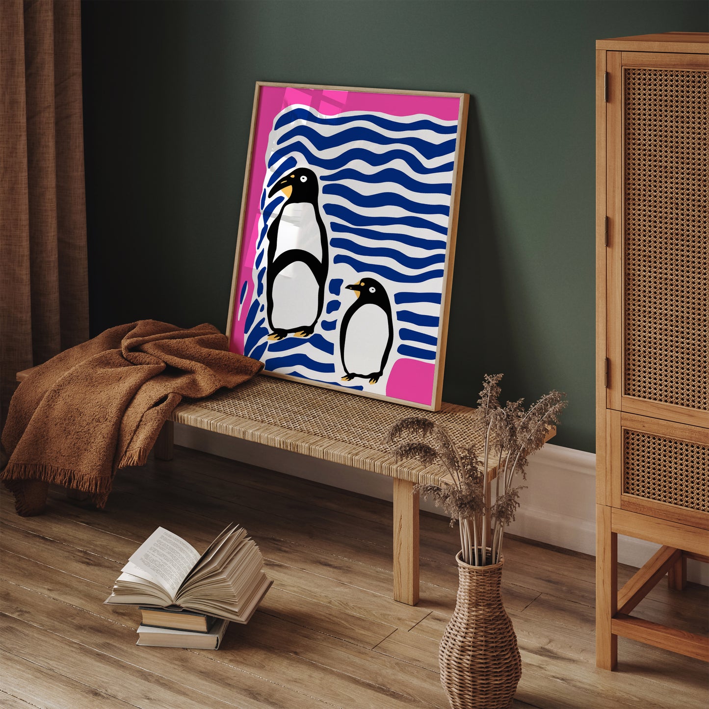 Cute Penguins Artistic Wall Art Print