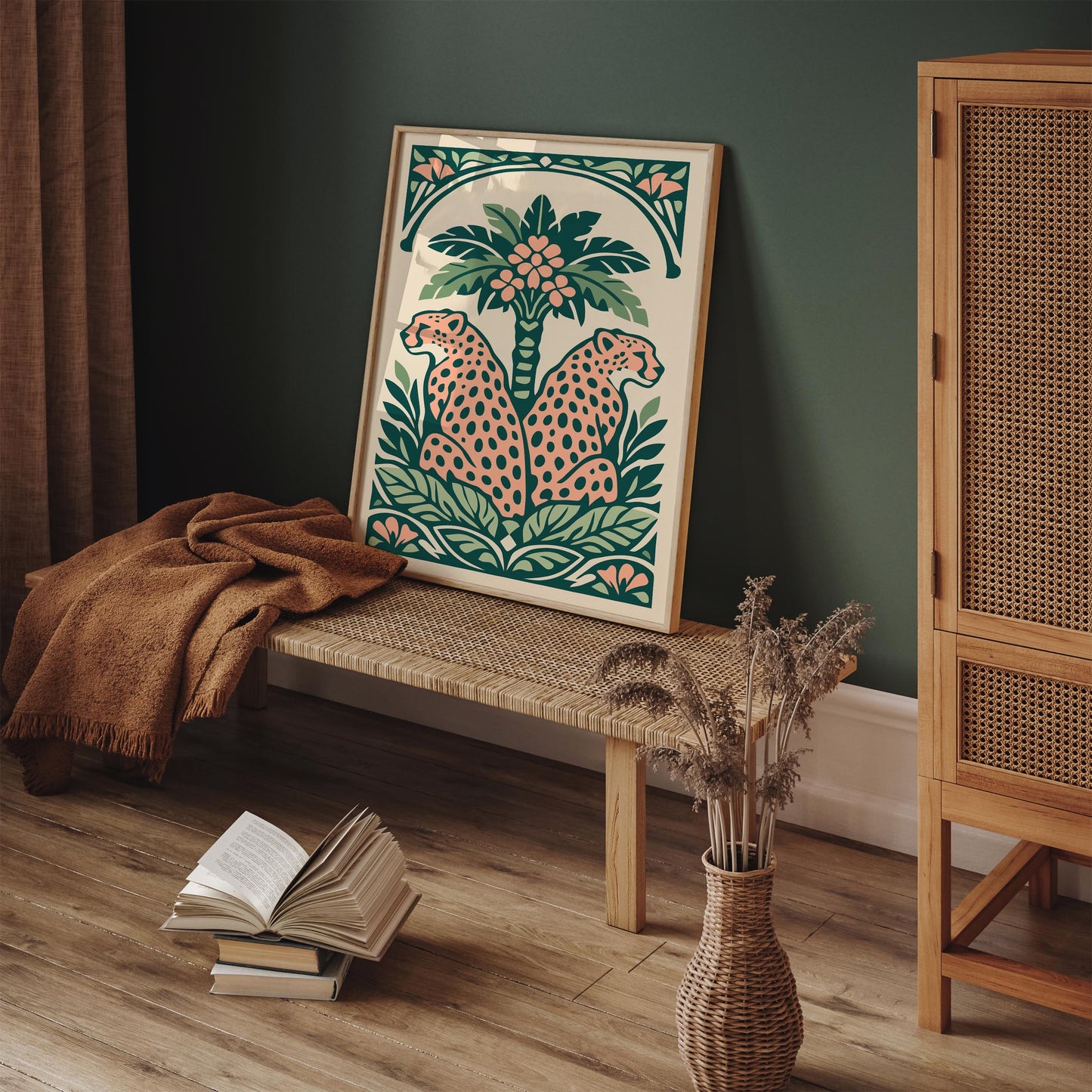 Jungle Bohemian Cheetah Wall Art Print