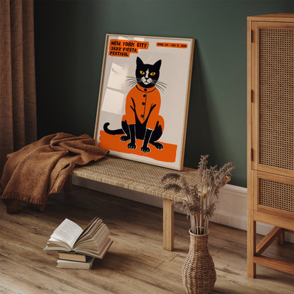 Orange Is the New Black Cat Jazz Fest Poster