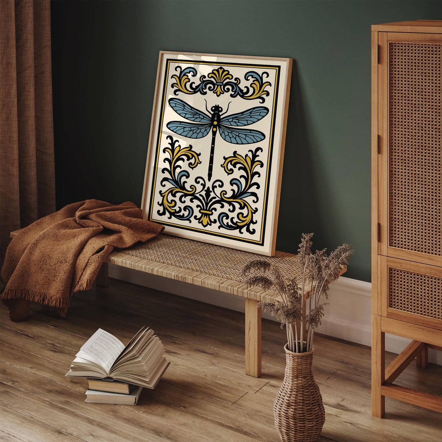 Rococo Dragonfly Art Print
