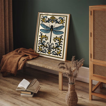 Rococo Dragonfly Art Print