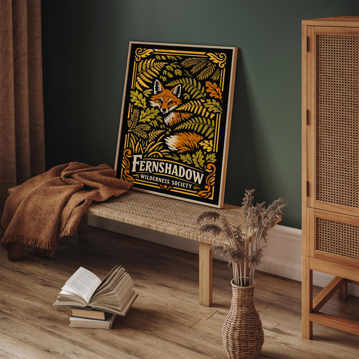 Fernshadow Wilderness Society Nature Art Poster