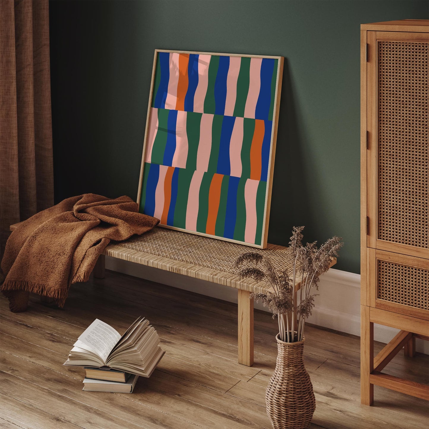 Retro Aesthetic Striped Abstract Poster