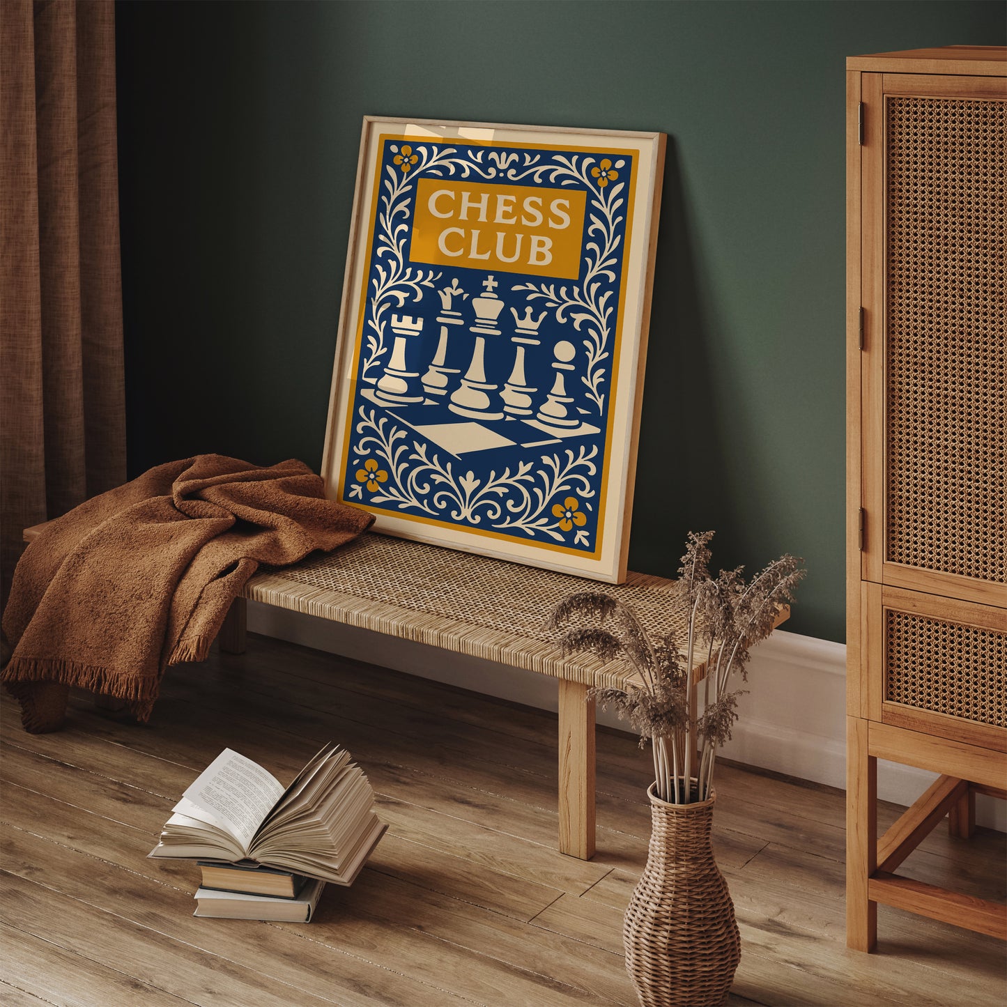 Chess Club Poster - Chess Figures Print 2026