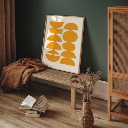 Yellow Mid Century Modern Print