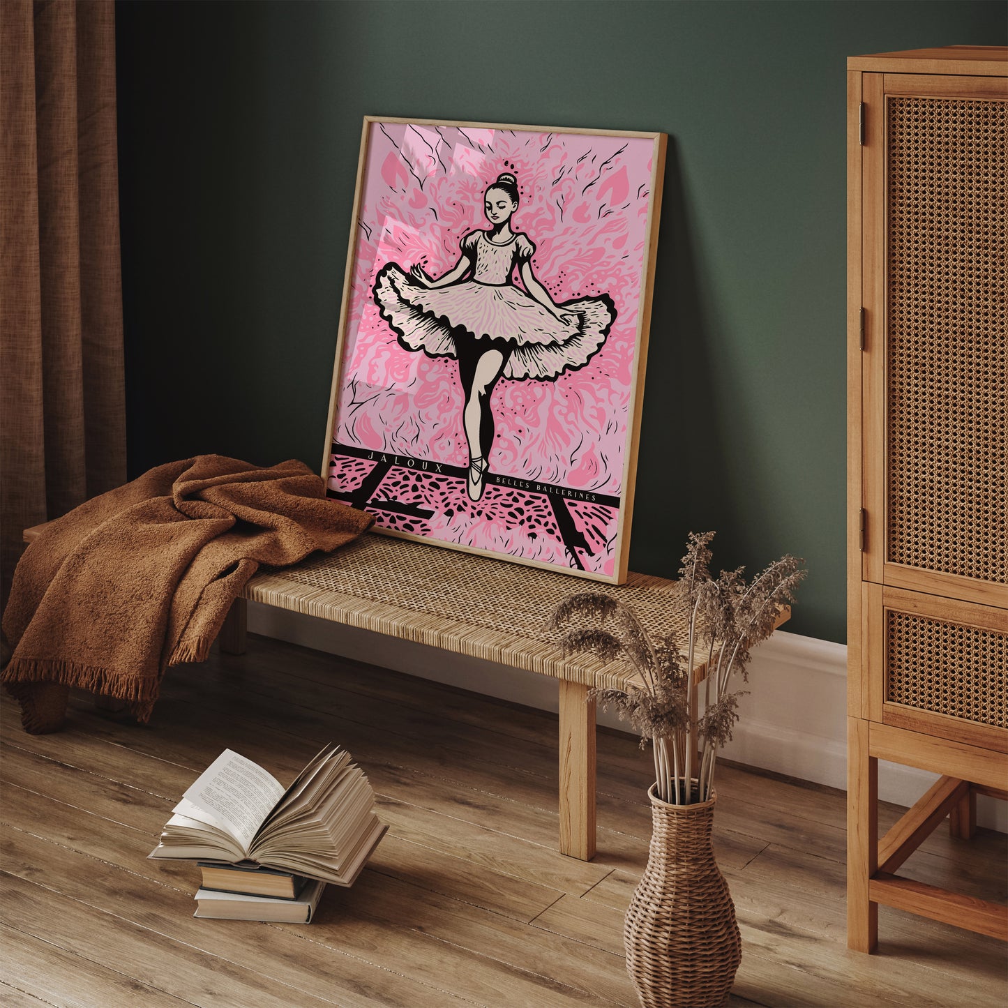 Jaloux French Ballerina Pink Poster