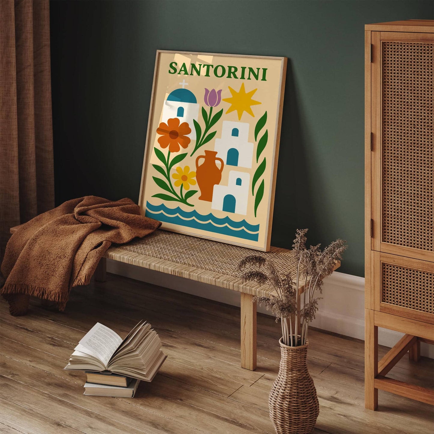 Santorini Travel Poster