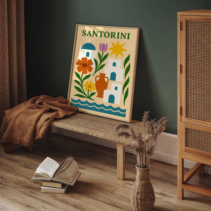 Santorini Travel Poster