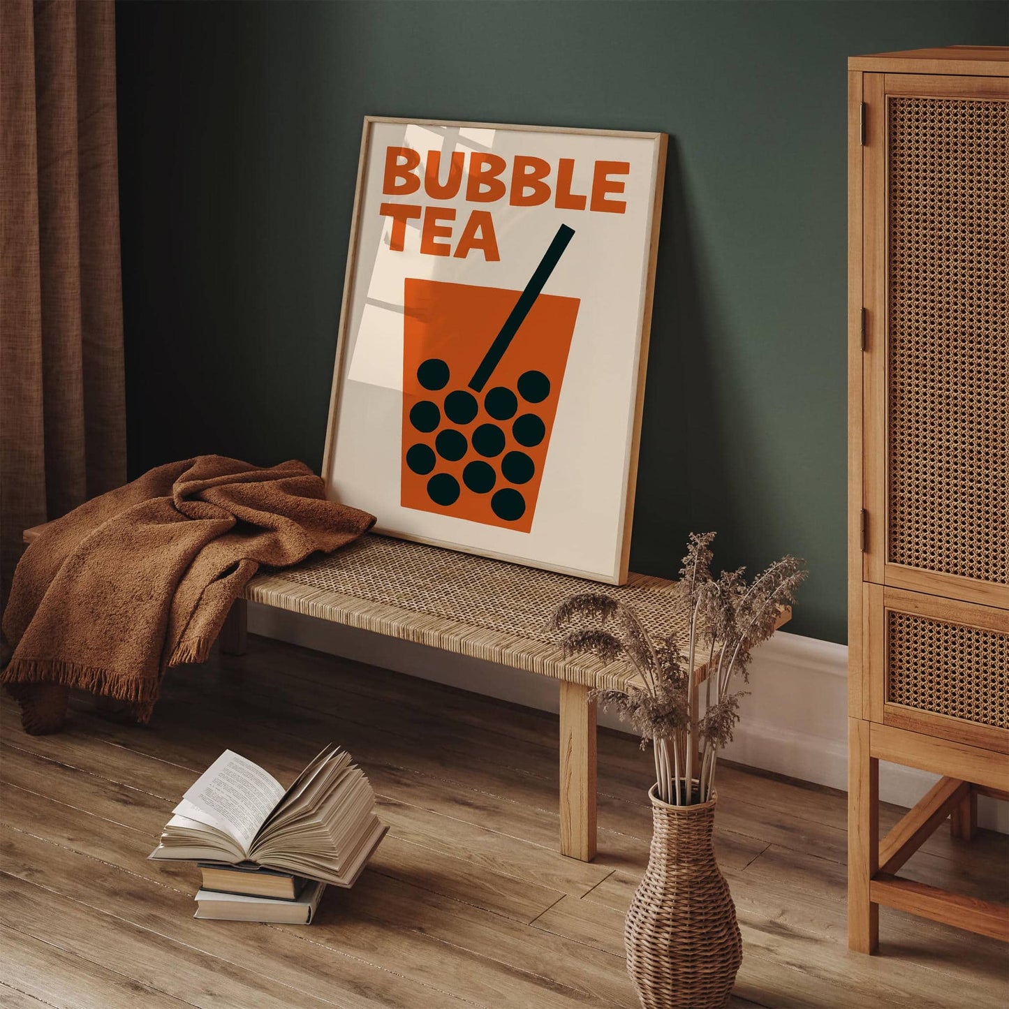 Bubble Tea Poster - Retro Minimalist Kitchen Print
