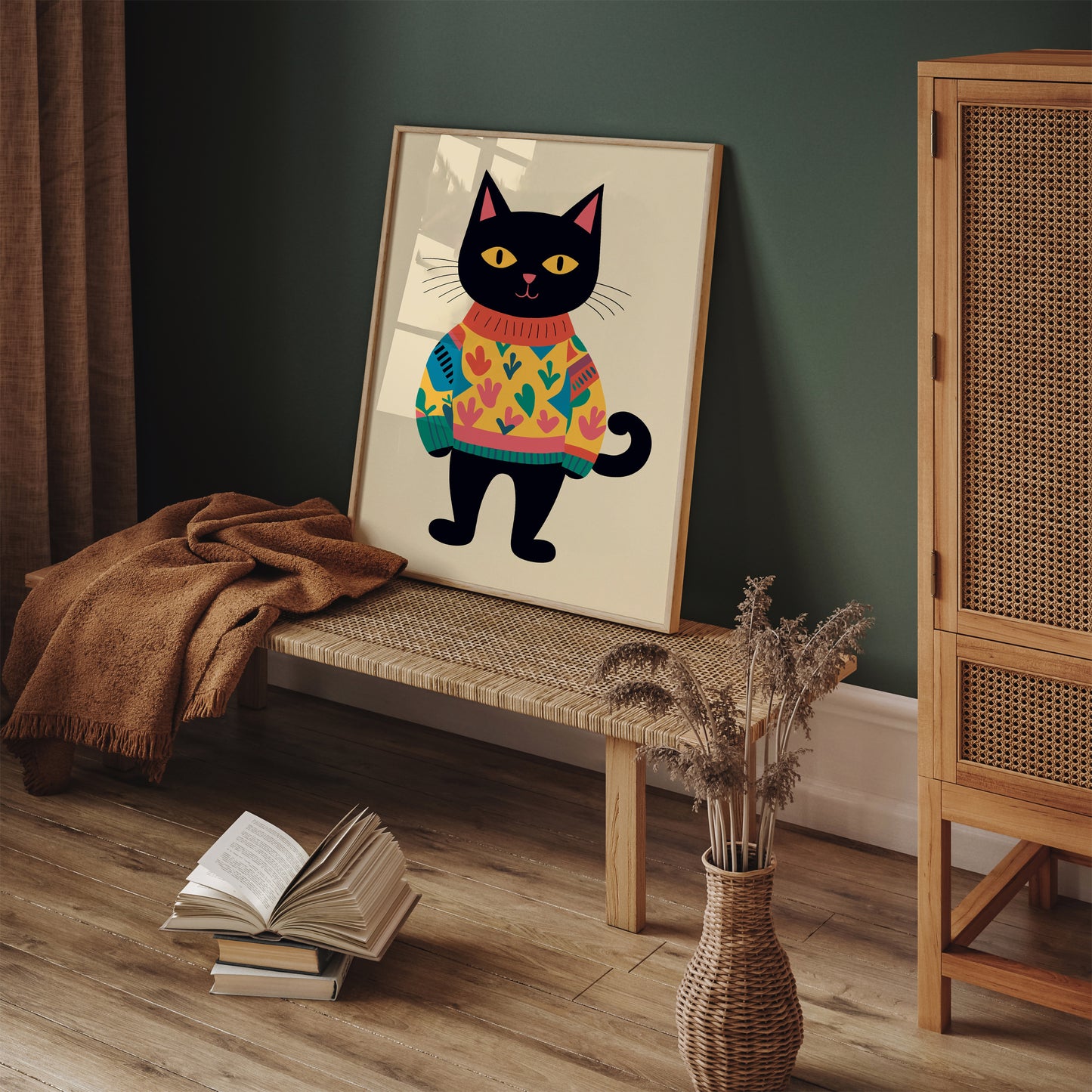 Sweater Cat Funny Art Print