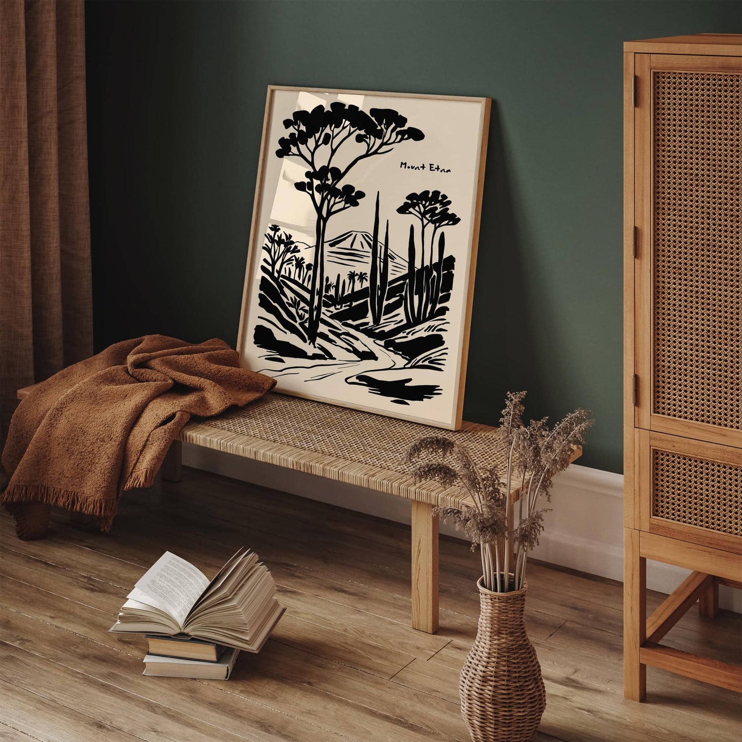 Mount Etna Sicily Italy Landscape Poster