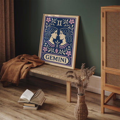 Gemini Zodiac Sign - Astrology Wall Art Print